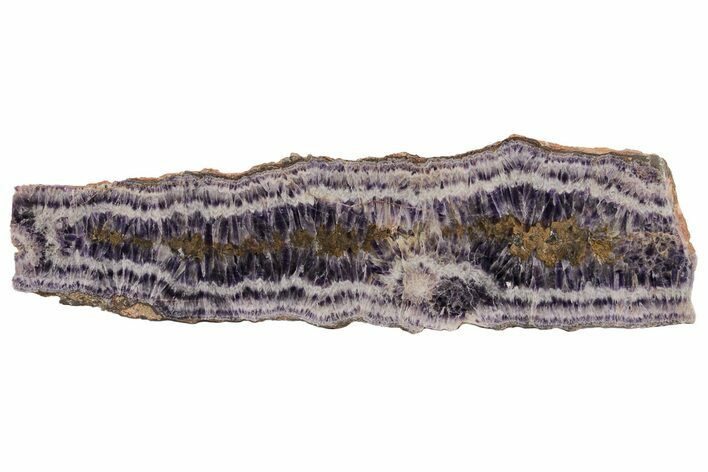 Polished Chevron Amethyst Slab - Morocco #198954